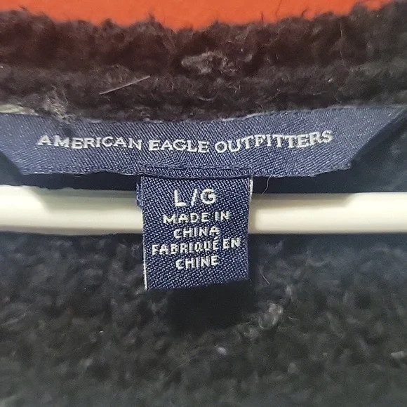 American Eagle Outfiters Women's Black And White Striped Open Knit Sweater Large - Picture 4 of 6